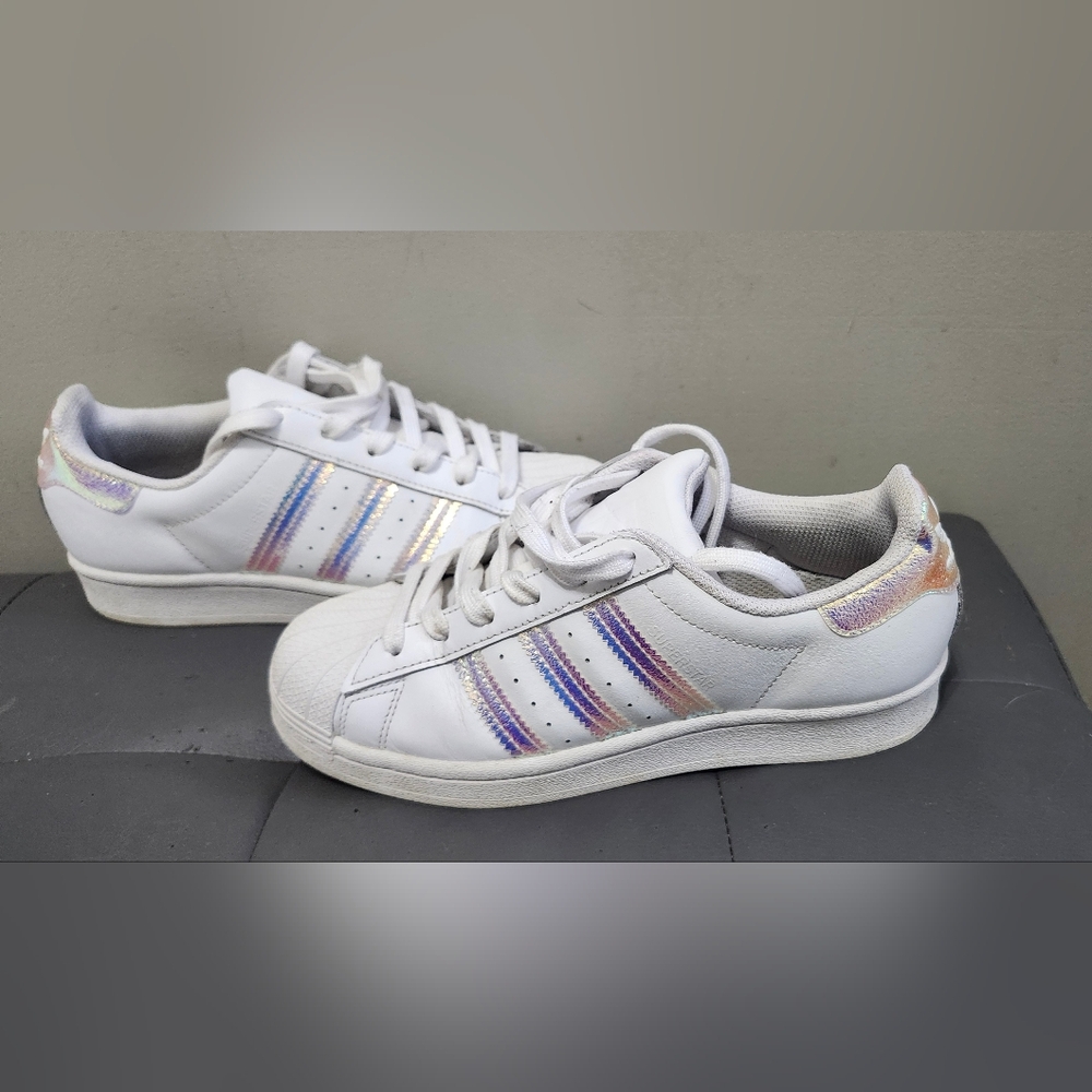 Adidas WHITE‎ Bling WEDDING Sneakers Woman 8 SWAROVSKI CRYSTAL SIZE 4.5